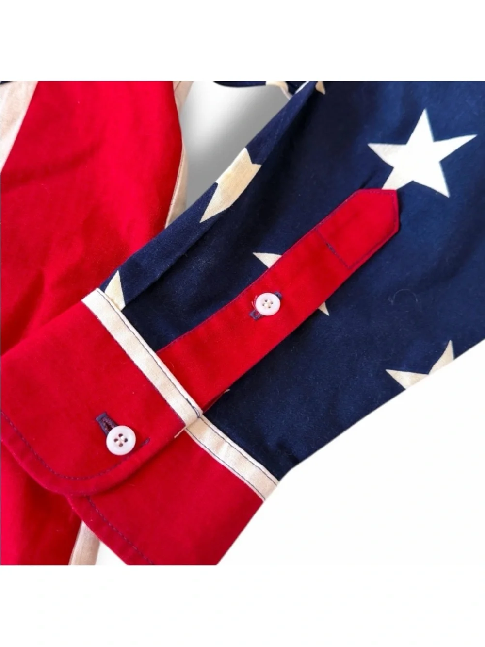 Vtg 90s Brooks & Dunn Panhandle Slim Unisex American Flag Western Shirt M Fits L - Picture 13 of 15